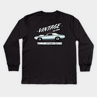 Vintage Car Show Kids Long Sleeve T-Shirt